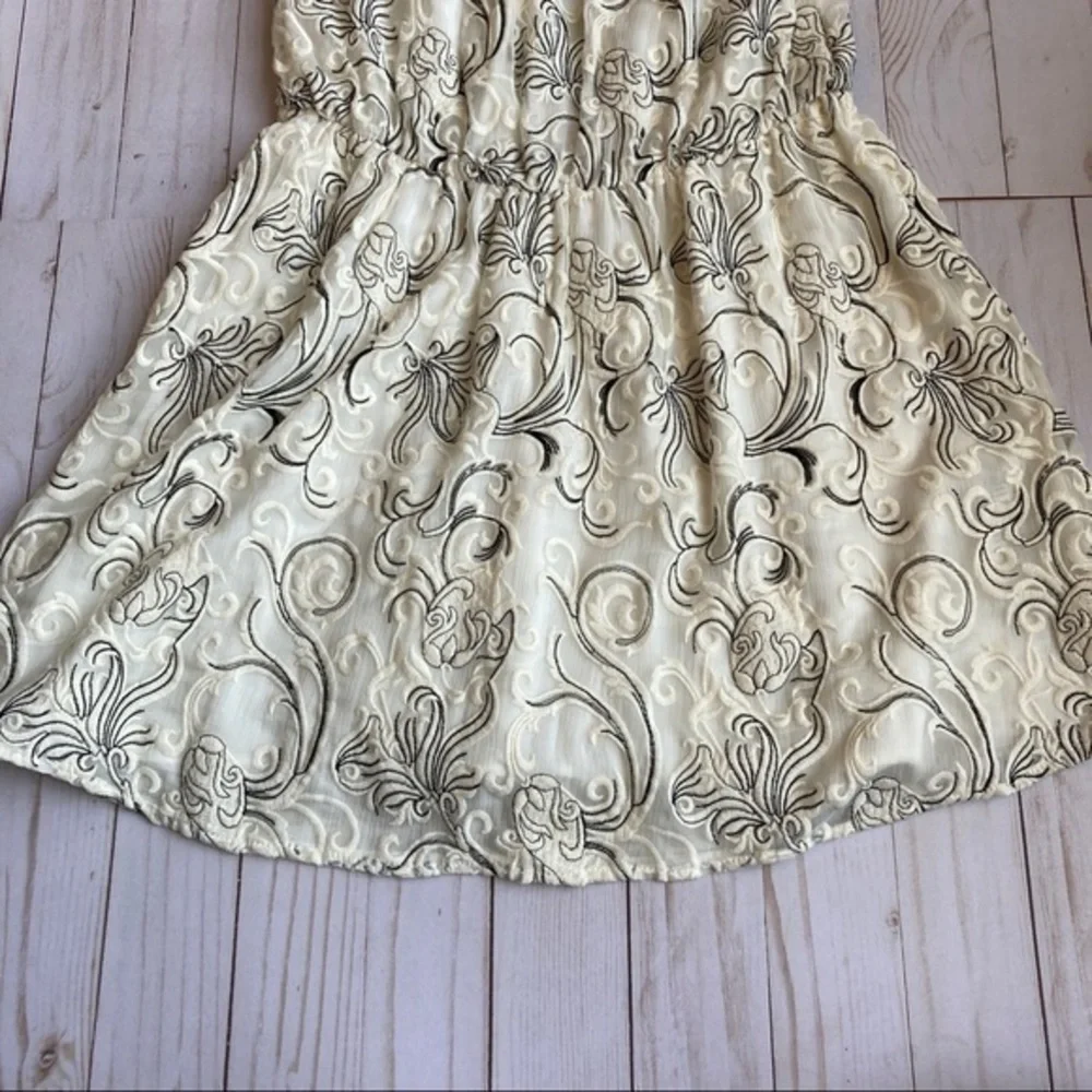 Alice + Olivia Janell Lace Mini Off the Shoulder 100% Silk Dress Sz 0